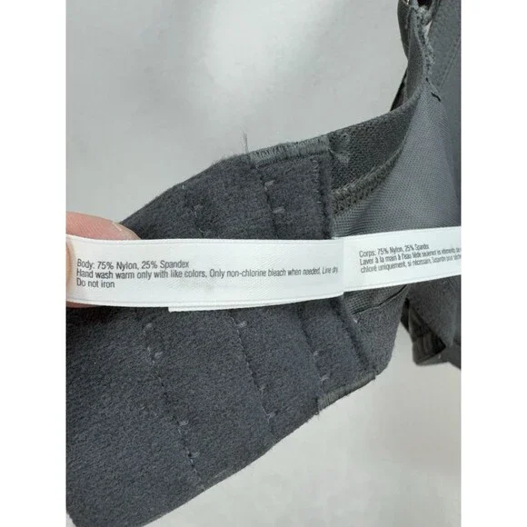 Le Mystere Safari T Shirt Plunge Underwire Bra Womens 36H Black Gray Marbled - Picture 9 of 10